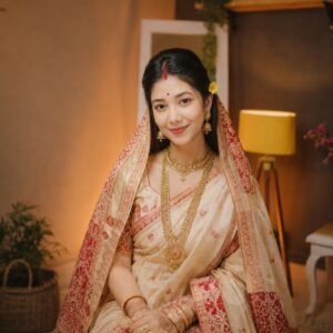 Bridal Gold Mekhela Sador
